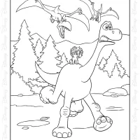 Printable The Good Dino Coloring Page