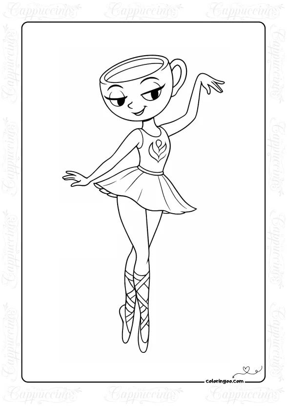Printables Ballerina Cappuccina Coloring Page