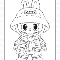 Printables Labubu Colouring Sheet