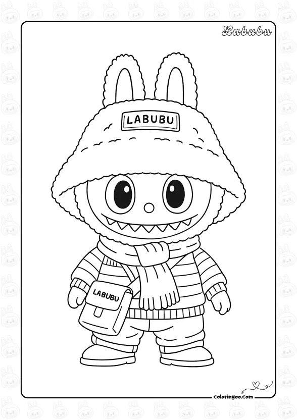 Printables Labubu Colouring Sheet