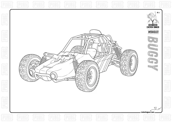 Pubg Vehicles Buggy Coloring Page