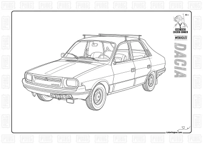 Pubg Vehicles Dacia Coloring Page