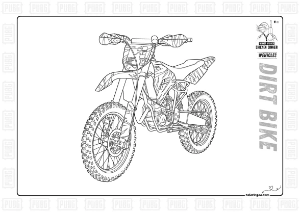 Pubg Vehicles Dirt Bike Coloring Page