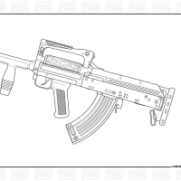 Pubg Weapons Groza Coloring Page