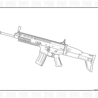 Pubg Weapons Scar L Coloring Page