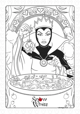 Queen Grimhilde Coloring Page