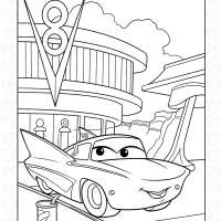 Radiator Springs Flo Coloring Page