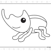 Rhino Beetle Coloring Sheet 3 Rhino Beetle Coloring Sheet