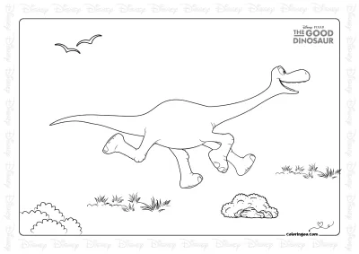 Running Arlo Coloring Page