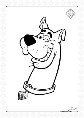 Scooby-Doo Head Coloring Page