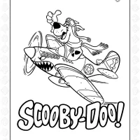Scooby-Doo Plane Pilot Coloring Page