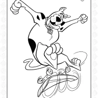 Scooby-Doo Ride on a Skateboard