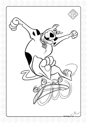 Scooby-Doo Ride on a Skateboard
