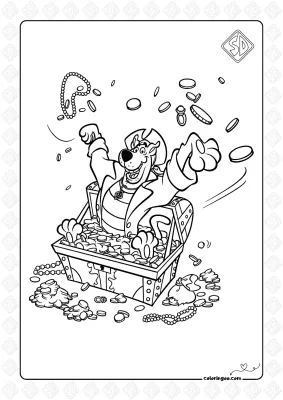 Scooby-Doo Treasure Hunt Coloring Page