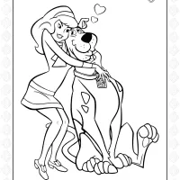 Scooby-Doo and Daphne Coloring Page