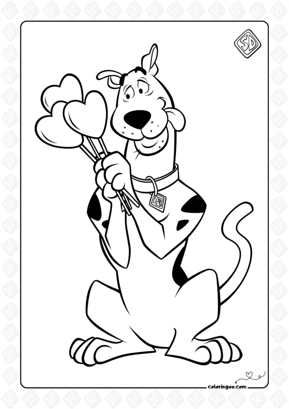 Scooby Doo and Heart Shaped Lollipops