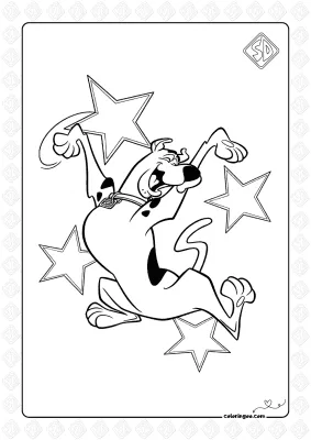 Scooby Doo is a Star Coloring Page