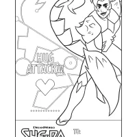 Scorpia Valentines Day Card Coloring Page