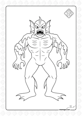 Sea Monster from Scooby-Doo Coloring Page