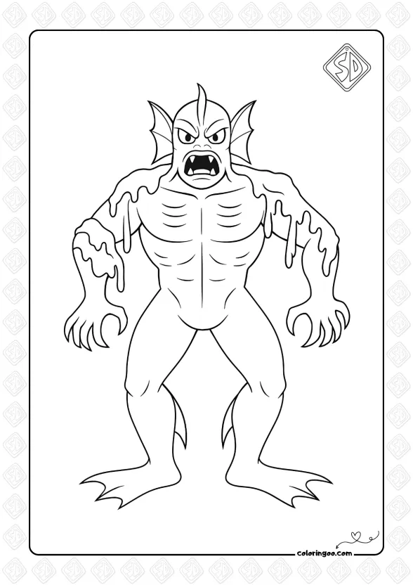Sea Monster from Scooby-Doo Coloring Page