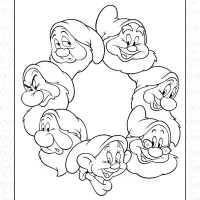 Seven Dwarfs Coloring Pages
