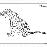 Shere Khan the Tiger Coloring Page 4 Shere Khan the Tiger Coloring Page