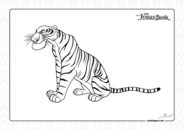 Shere Khan the Tiger Coloring Page