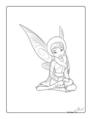 Silvermist From Tinker Bell and Pirate Fairy Coloring Page