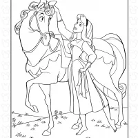 Sleeping Beauty and Samson Coloring Page 7 Sleeping Beauty and Samson Coloring Page