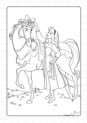 Sleeping Beauty and Samson Coloring Page