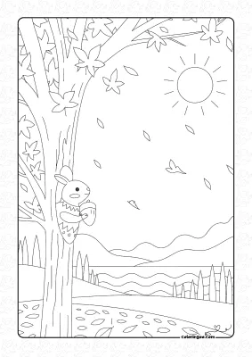 Sloth Squirrel in the Autumn Forest