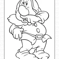 Sneezy from Snow White Coloring Page