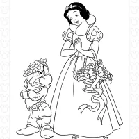 Snow White and Grunt Coloring Page