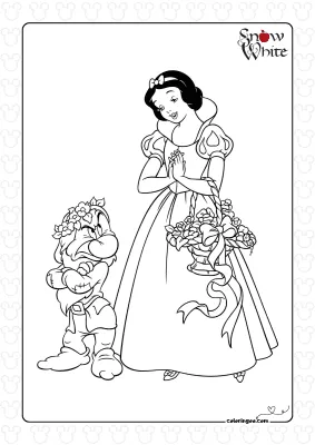 Snow White and Grunt Coloring Page