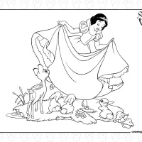 Snow White with Forest Animals