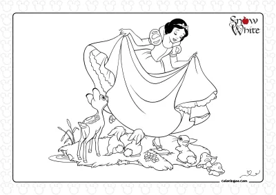 Snow White with Forest Animals