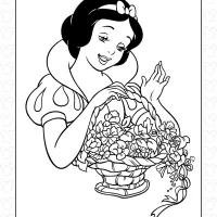 Snow White with a Basket of Flowers