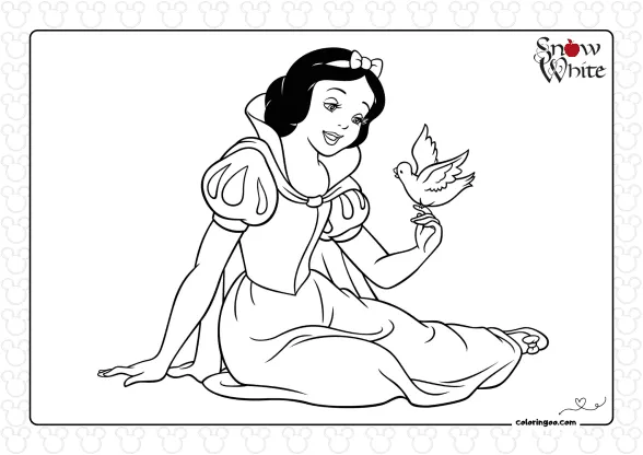 Snow White with a Dove