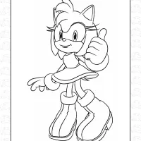 Sonic Amy Rose Coloring Page