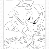 Sonic Game Coloring Page