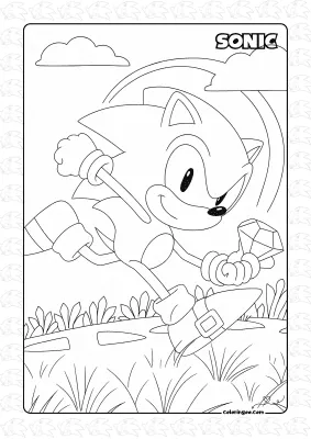 Sonic Game Coloring Page