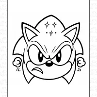 Sonic Head Coloring Page