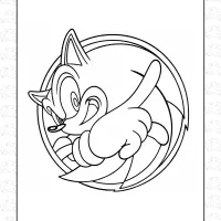 Sonic Rolling Coloring Page