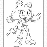 Sonic Sticks the Badger Coloring Page