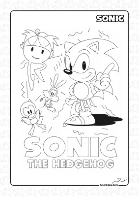 Sonic The Hedgehog Coloring Page