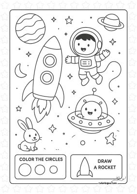 Space Adventure Coloring Page