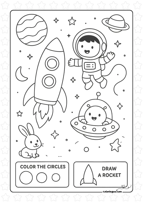 Space Adventure Coloring Page