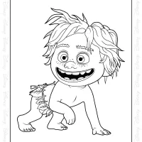 Spot From The Good Dinosaur Coloring Page