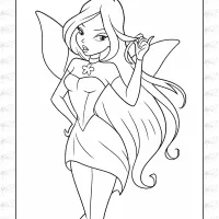 Stella Bloom Aisha Musa Flora Coloring Pages