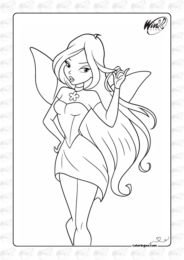 Stella Bloom Aisha Musa Flora Coloring Pages